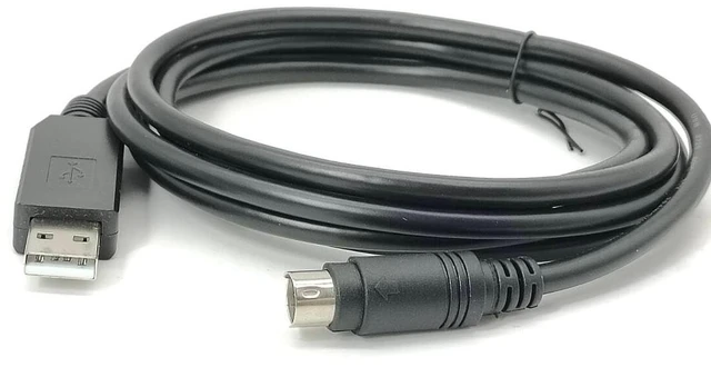 Main image of RIKYJIC USB to Mini DIN MD8 Round Head 8 Pin Cable for XINJE PLC and PC Communication RS232 Programming Cable(1.8 Meters)