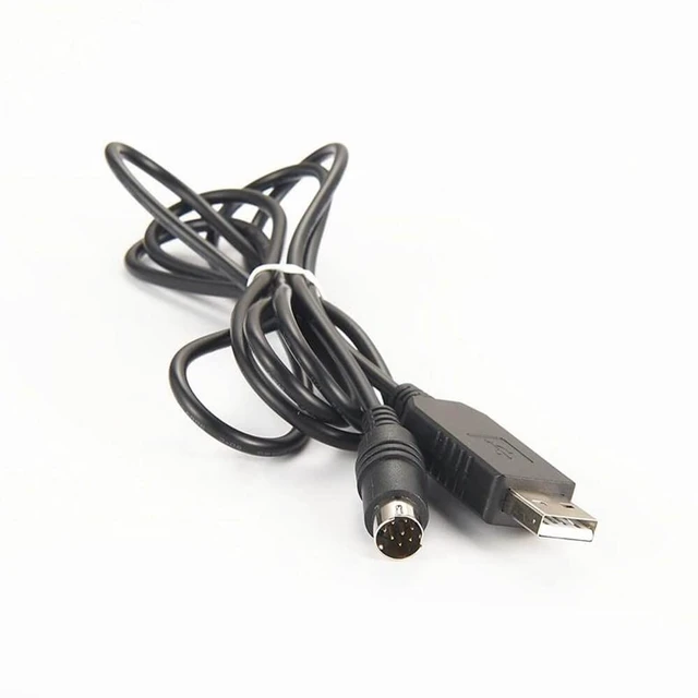 Alt view image 5 of 5 - RIKYJIC USB to Mini DIN MD8 Round Head 8 Pin Cable for XINJE PLC and PC Communication RS232 Programming Cable(1.8 Meters)