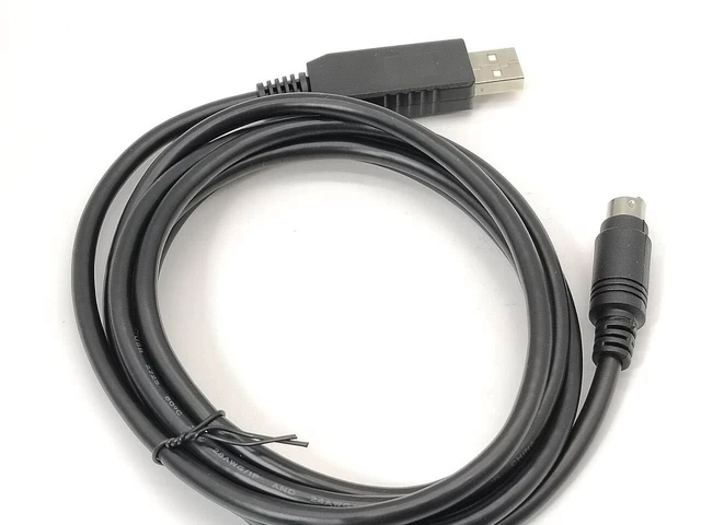 Alt view image 4 of 5 - RIKYJIC USB to Mini DIN MD8 Round Head 8 Pin Cable for XINJE PLC and PC Communication RS232 Programming Cable(1.8 Meters)
