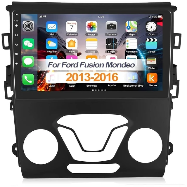 Main image of 2+64G Double Din Car Radio for Ford Fusion Mondeo 2013-2016, 9 inch Touch Screen Radio Ford Fusion Head Unit with Wireless Carplay Backup Camera Android Auto GPS Navigation Bluetooth WiFi
