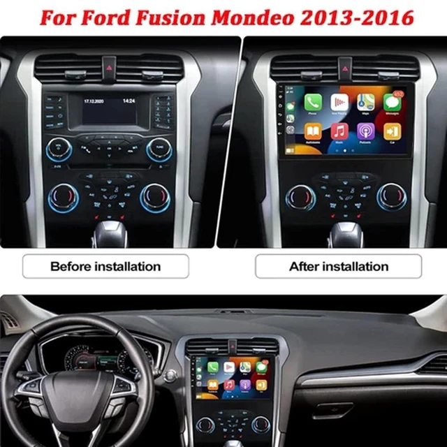 Alt view image 2 of 5 - 2+64G Double Din Car Radio for Ford Fusion Mondeo 2013-2016, 9 inch Touch Screen Radio Ford Fusion Head Unit with Wireless Carplay Backup Camera Android Auto GPS Navigation Bluetooth WiFi