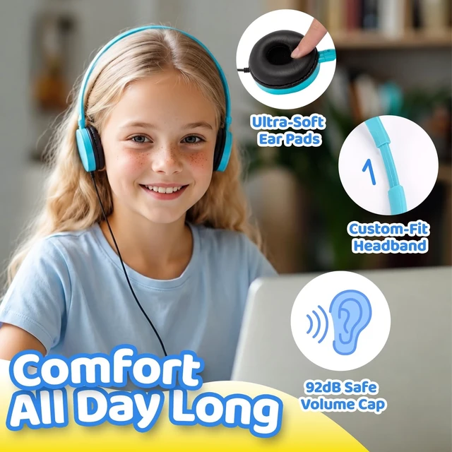 Alt view image 4 of 5 - ZHENWAY USB-C Headphones Bulk, 30-Pack, Blue