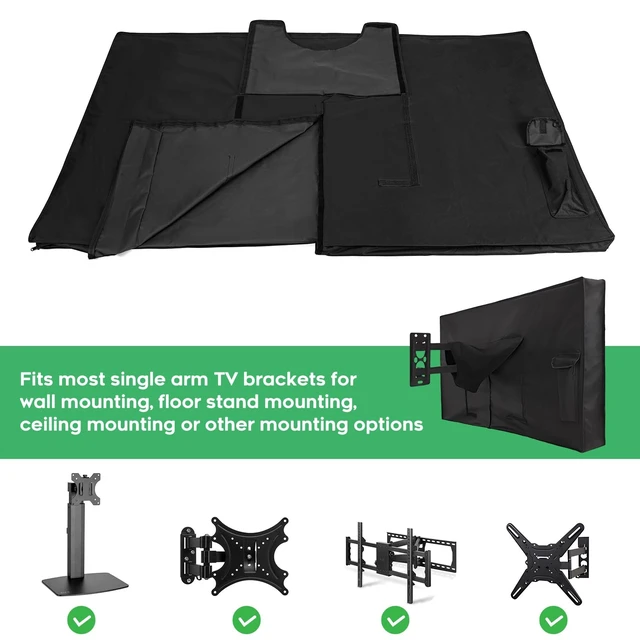 Alt view image 4 of 5 - EZ-DONGTENG Outdoor Waterproof TV Cover 55-58 Inch with Zipper