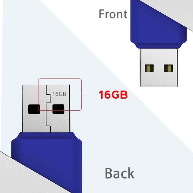 Alt view image 5 of 5 - MOSDART 16GB Swivel USB2.0 Flash Drive, Pack of 10, Blue