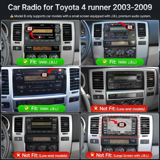 Alt view image 2 of 5 - Leadfan Car Stereo for Toyota 4Runner 2003-2009(J.B.L Version) Carplay