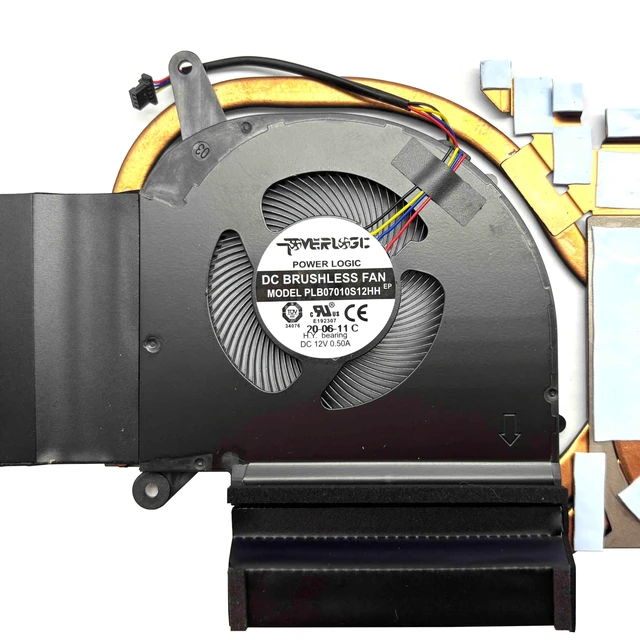 Alt view image 3 of 4 - BestParts New CPU + GPU Cooling Fan with Heatsink Replacement for Gigabyte AERO 17 HDR (Intel 9th Gen), for AERO 17 HDR SA XA YA, P/N: RP77XA (Only for 9th Gen Processor)