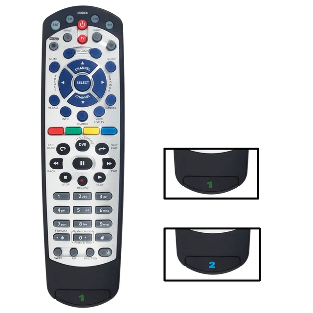 Alt view image 2 of 5 - IR UHF Replacement Remote fit for Dish 21.1 Network Satellite Receiver
