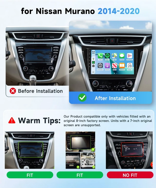 Alt view image 2 of 5 - MAHVEC 4G+64G Android 15 Car Radio Stereo for Nissan Murano 2014-2020