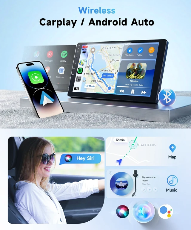 Alt view image 3 of 5 - MAHVEC 4G+64G Android 15 Car Radio Stereo for Nissan Murano 2014-2020