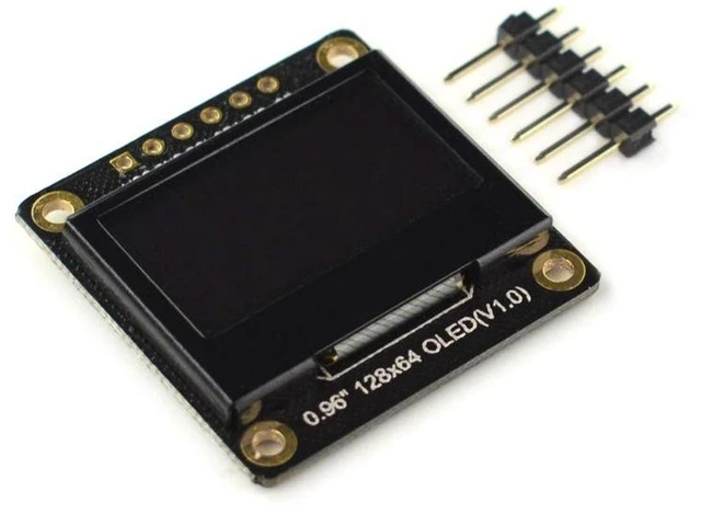 Main image of DFROBOT Monochrome 0.96" 128x64 I2C/SPI OLED Display Compatible with Arduino UNO, Leonardo, ESP32/ESP8266 and FireBettle-M0