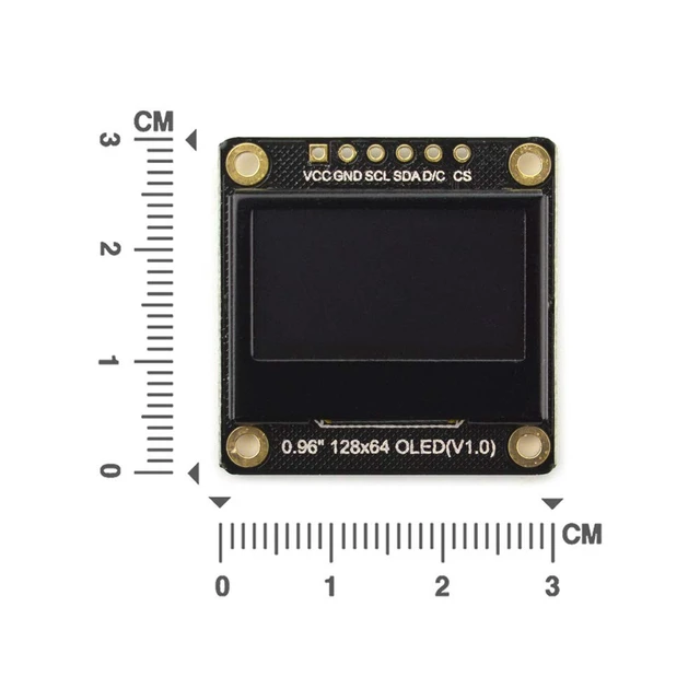 Alt view image 3 of 5 - DFROBOT Monochrome 0.96" 128x64 I2C/SPI OLED Display Compatible with Arduino UNO, Leonardo, ESP32/ESP8266 and FireBettle-M0