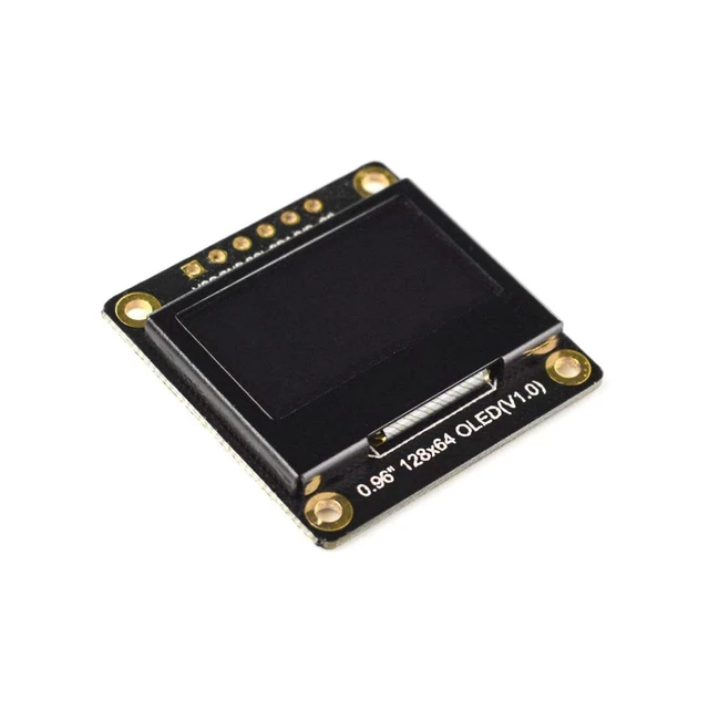 Alt view image 2 of 5 - DFROBOT Monochrome 0.96" 128x64 I2C/SPI OLED Display Compatible with Arduino UNO, Leonardo, ESP32/ESP8266 and FireBettle-M0