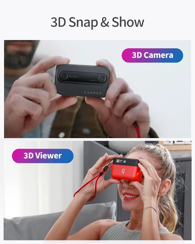 Alt view image 2 of 5 - KanDao QooCam EGO 3D VR Camera with 24MP/8K Photos, 4K 60FPS Videos