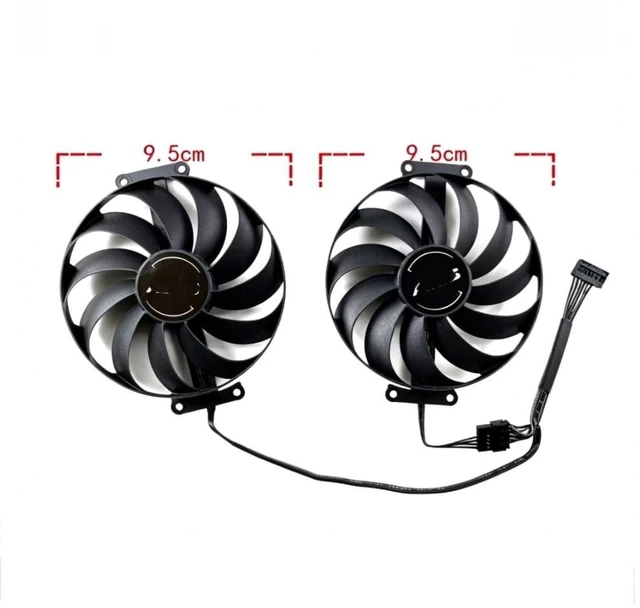 Alt view image 2 of 3 - AKUYAO 95mm CF1010U12D GPU Cooling Fan for ASUS RTX4070 4070S 4070tiS Dual Graphics Card Replacement Fan, 7Pin, 12V 0.45A