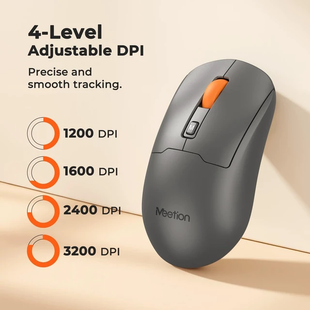 Alt view image 4 of 5 - MEETION Wireless Bluetooth Keyboard and Mouse, Silent Full Size Keyboard