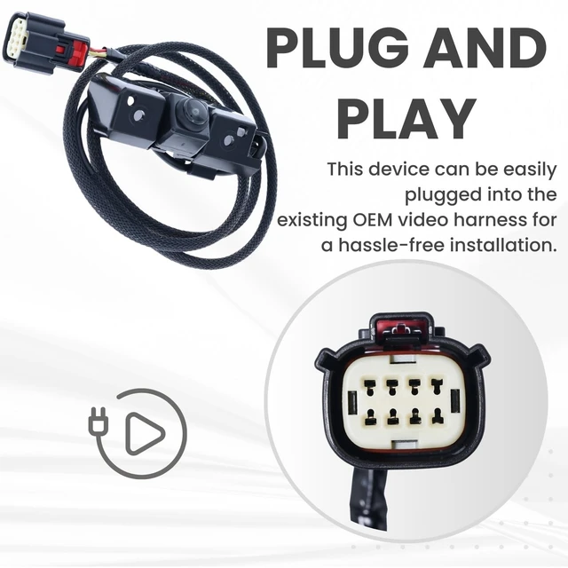 Alt view image 4 of 5 - Backup Camera Replaces for 2016-2019 Chevy Silverado 1500/2500 / 3500 ^^ GMC Sierra/Limited 1500 Sierra/Denali 2500/3500 w/o EZ Lift OE Part # 84079952, 23244435