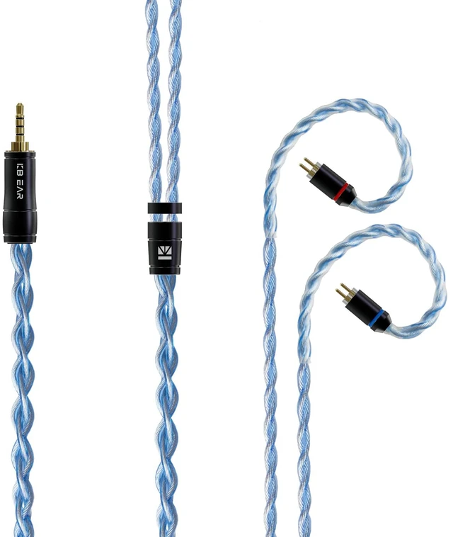 Main image of keephifi Earphone Cable, KBEARGlaze 4Core Silver-Plated OFC Audio Upgraded Cable for ZS10, ZS10 PRO, ZST, ZST-X (2.5, 2PIN)