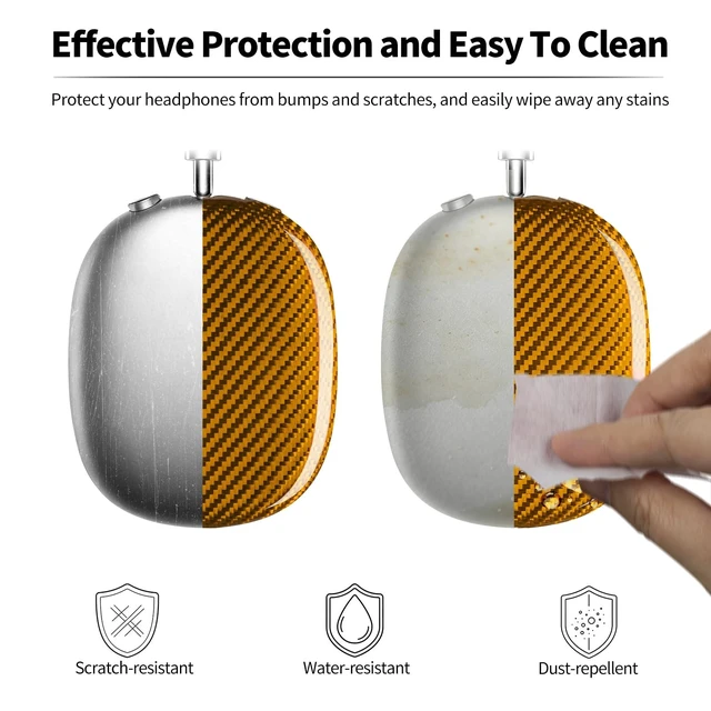 Alt view image 5 of 5 - Case Cover Compatible with AirPods Max Glossy Yellow