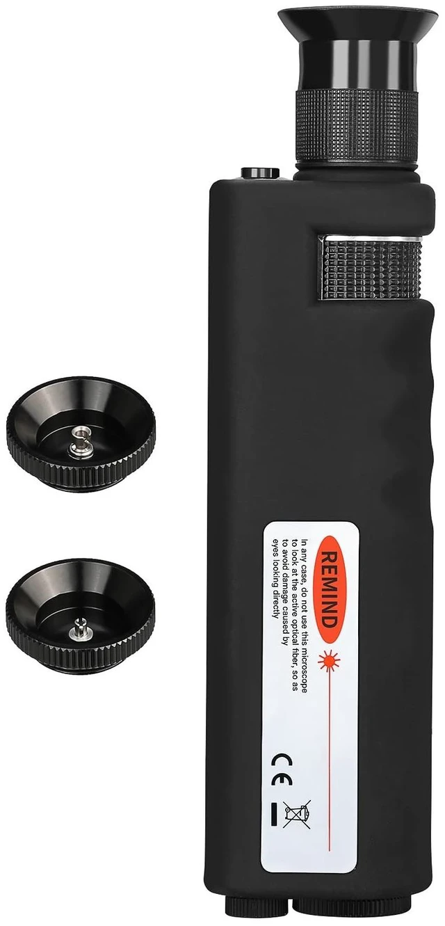 Main image of 400X Fiber Optic Microscope with LED Lighting Handheld Fiber Optic Inspection Magnifying Equipped with a 1.25mm 2.5mm Adapter for SC/FC/ST/LC interfaces