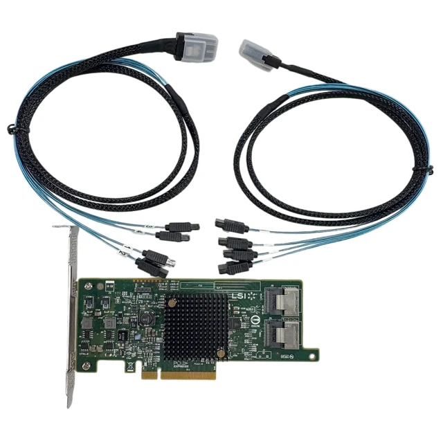 Alt view image 2 of 5 - SVNXINGTII LSI 9207-8I SAS2308 PCI Express 3.0 with 2*SFF-8087 SATA Cable