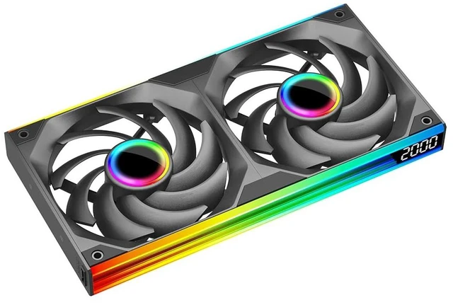 Main image of Jungle Leopard Star-Link 240 ARGB PC Reverse Blade Case Fan - Integrated -Type Infinity Mirror Design with 3 x 120mm ARGB&PWM Fans, Suitable for Computer Case(Black Forward 240mm)