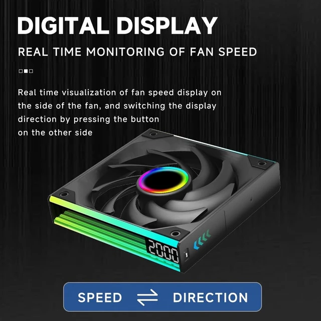 Alt view image 5 of 5 - Jungle Leopard Star-Link 240 ARGB PC Reverse Blade Case Fan - Integrated -Type Infinity Mirror Design with 3 x 120mm ARGB&PWM Fans, Suitable for Computer Case(Black Forward 240mm)
