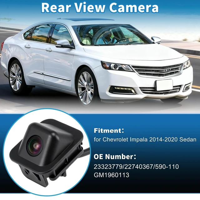 Alt view image 2 of 5 - A ABSOPRO Rear View Camera for Chevrolet Impala 2014-2020 Sedan Park Assist Backup Reverse Camera Replace No.23323779/22740367/590-110/GM1960113