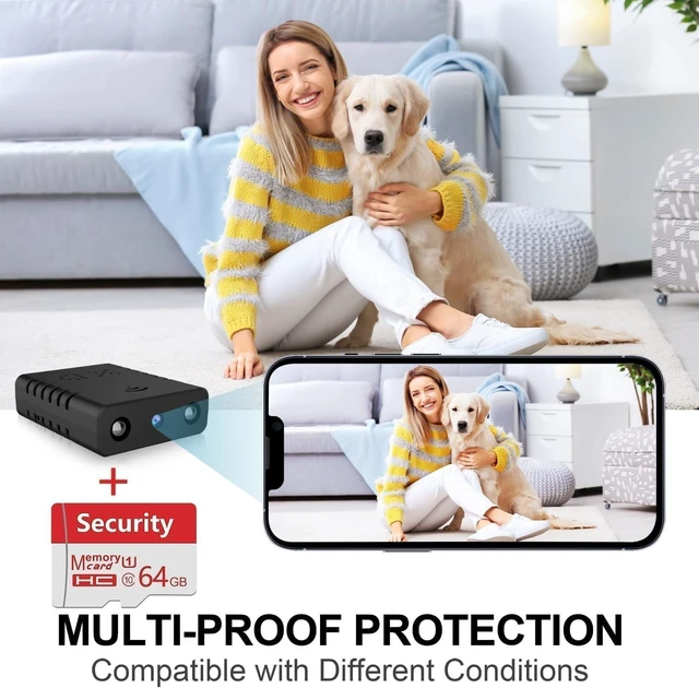 Alt view image 4 of 5 - Free 64G Wireless WiFi Smallest Battery Camera,HD1080P Mini Cameras,Portable Concealed,Baby Monitor,with Night Vision,Motion Detection,Cloud Storage,Remote Viewing for Security with iOS Android