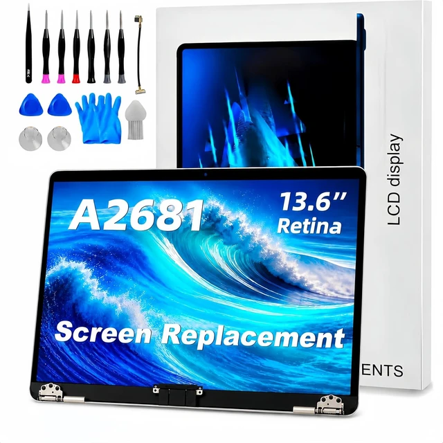 Main image of TRGSLKSS A2681 Screen Replacement with Sleep Sensor Cable for MacBook Air M2 13.6 Inch 2022, LCD Full Assembly Display 2560x1664 for EMC 4074 Midnight