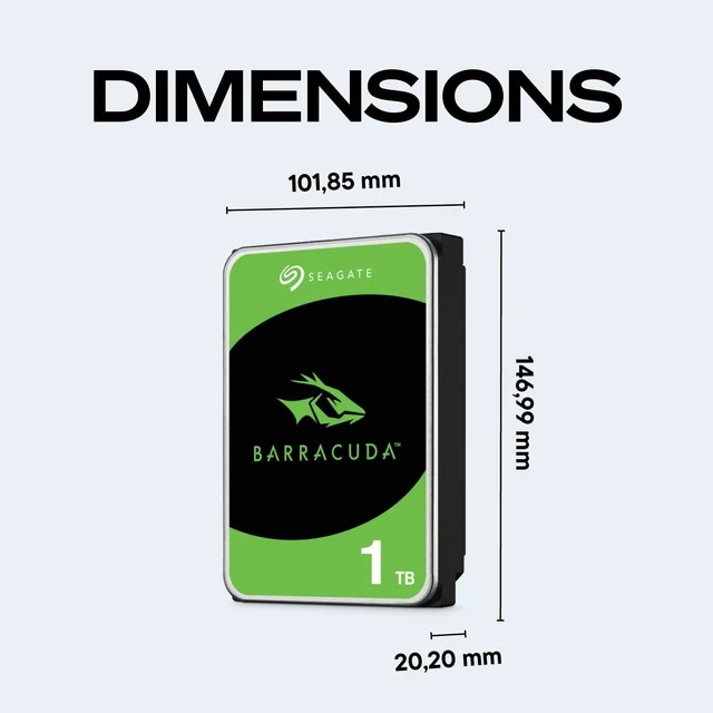 Alt view image 2 of 3 - Seagate BarraCuda 1TB Internal Hard Drive HDD 2.5 Inch SATA 6 Gb/s 5400 RPM 128MB Cache for PC Laptop (ST1000LM048)
