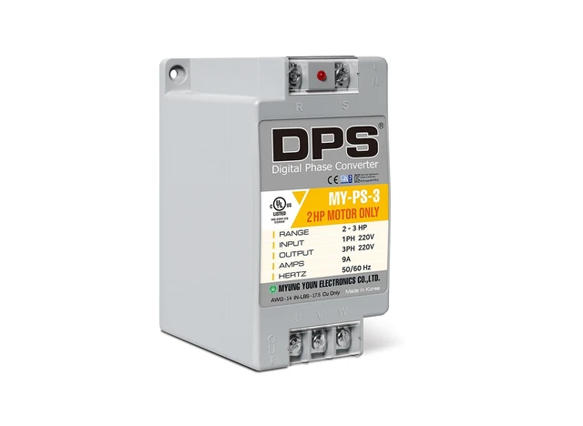 Alt view image 3 of 5 - DPS Digital Phase Converter 3HP My-PS-3, Single to 3 Phase, 9A 200-240V