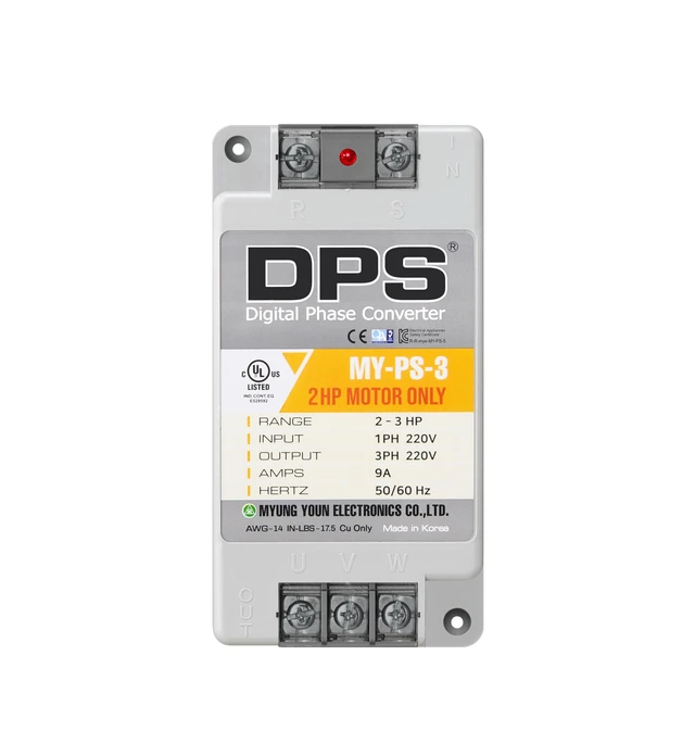 Alt view image 2 of 5 - DPS Digital Phase Converter 3HP My-PS-3, Single to 3 Phase, 9A 200-240V
