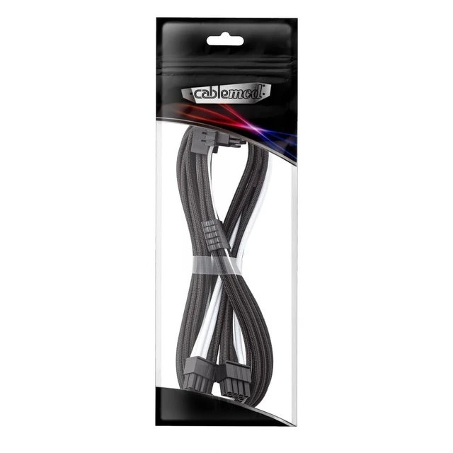 Alt view image 4 of 4 - CableMod Pro ModFlex 12V-2x6 PCIe Cable for ASUS (Blk+Wht, 2 x 8p, 90 A)