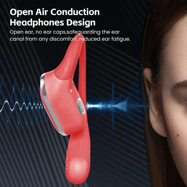 Alt view image 5 of 5 - TRAUSI Open Ear Wireless Earbuds Bluetooth Headphones, 80H Playtime Stereo Ear Buds with ENC Noise Cancelling, Fast Charging, IPX7 Waterproof Sports Earphones with Earhook for Running/Workouts