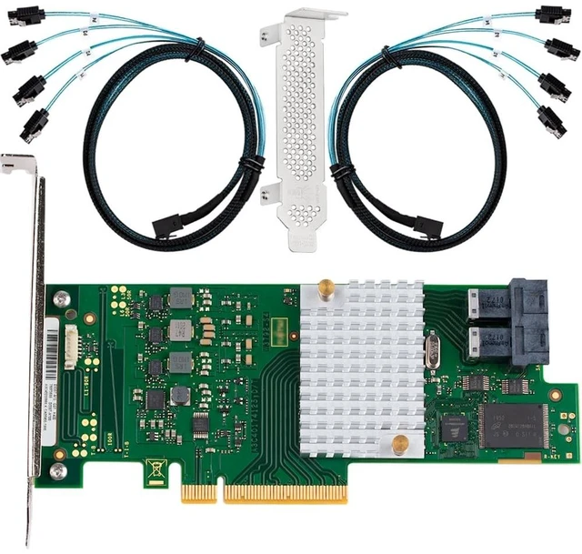 Main image of SAS HBA Card Compatible with LSI 9300-8i IT Mode 9211-8i with SATA Cables