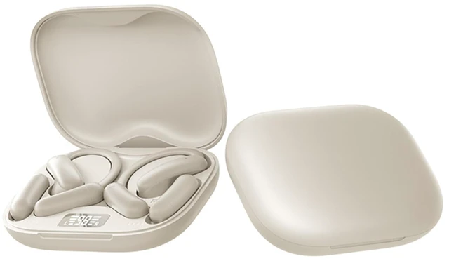 Main image of ROEL-PLAY Open Ear Bluetooth Headphones, Magnetic Swap Battery, 60H Beige