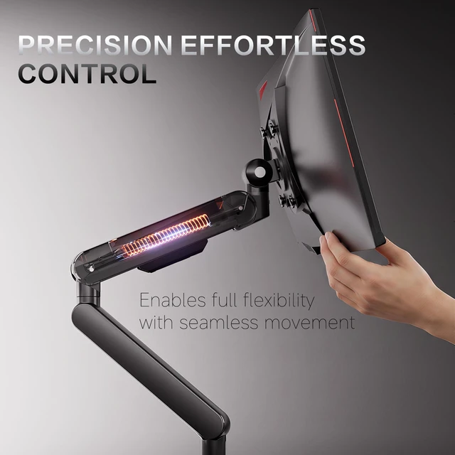 Alt view image 5 of 5 - AOC AM420PLUS Premium Aluminum Dual Monitor Arm