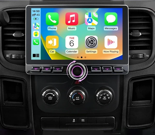 Main image of 10.2 4GB+ 64GB Android15 Car Radio Stereo Upgrade For Dodge Ram 1500 2500 3500 2013-2018 (Manual AC) Volume Knob Keybutton Supports Wireless Carplay/Android Auto Steering Wheel Control WiFi Blu