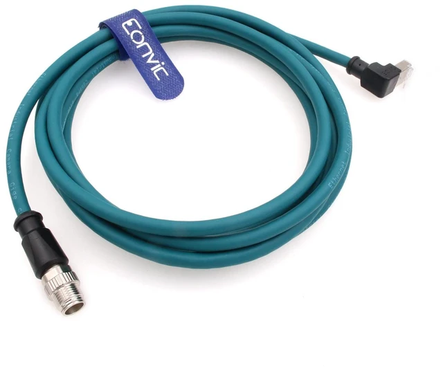 Alt view image 2 of 5 - Eonvic Ethernet Shielded Cable M12 X-Type 8 Position to RJ45 Waterproof Industrial Network High Flex Cable for Cognex