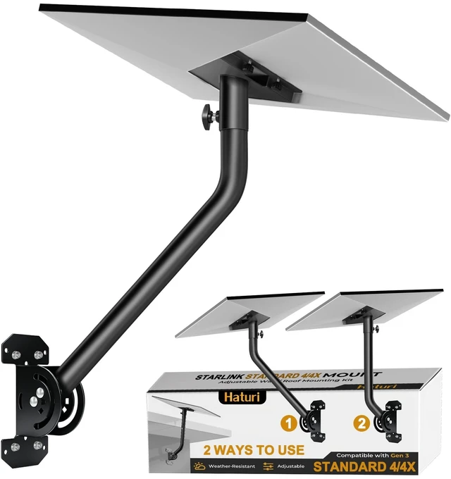 Main image of Haturi Starlink Pole Mount for Standard 4 4X Gen 3, Adjustable 18 Inch