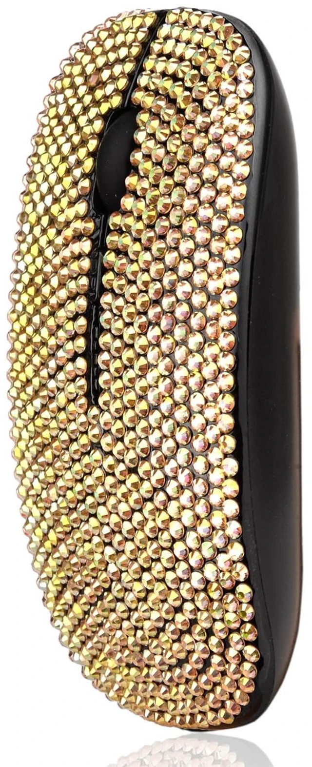 Alt view image 2 of 5 - blingbybri Bling Pink Rhinestone Wireless Mouse, 700mAh Rechargeale & Noiseless,Flat Slim Mouse for Notebook,PC,Laptop,Computer,MacBook - Gold