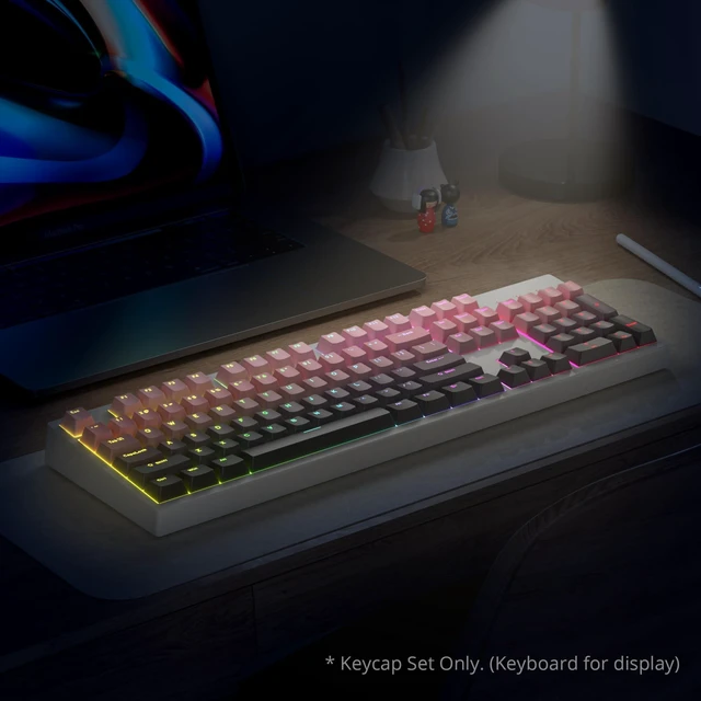 Alt view image 5 of 5 - Owpkeenthy OEM Profile Double Shot PBT Keycaps 135 Keys, Shine Through Gradient Design, Backlit Custom Key Cap Set for MX Switch Mechanical Gaming Keyboard (OEM Dousha)