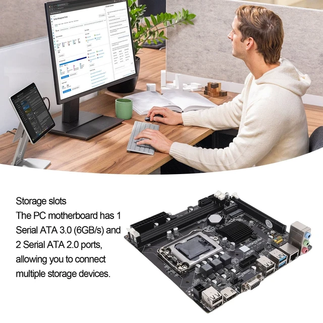 Alt view image 4 of 5 - Eboxer LGA1150 H81 Mini ITX DDR3 Motherboard, Dual Channel 8GB Serial ATA 6Gbs M.2 WiFi NVMe PCIE X16 Mini ITX Computer Mainboard for Haswell 4th 5th, for Core i3 i5 i7