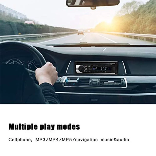Alt view image 5 of 5 - 4 x 60W Car Radio Stereo Bluetooth MP5 Player Single Din Dual USB Hands- Car Stereo Support MP3/MP5/USB LCD Display with Remote Control for, Finder and Surroundings