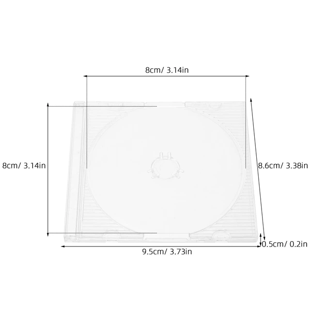 Alt view image 2 of 5 - OSOLADY 20pcs 8cm CD Jewel Case: Clear Plastic Mini CD Storage Box - Slim Protective Holder for 3-Inch Audio Discs Data Mini DVD Storage