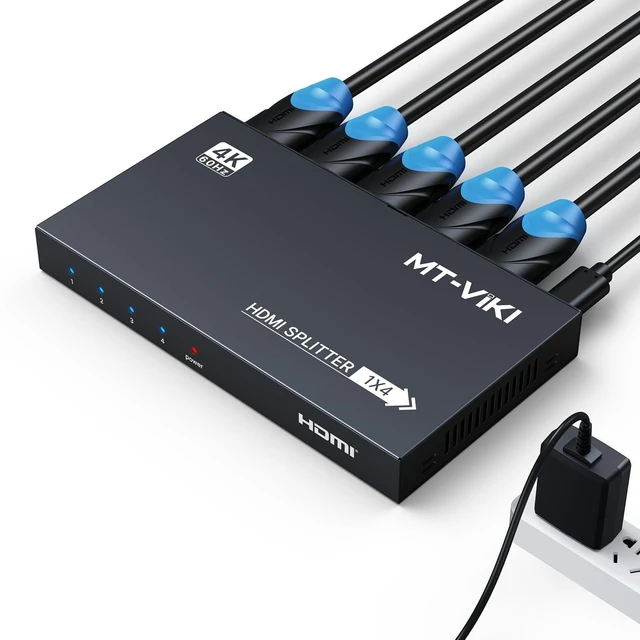 Main image of MT-VIKI 4K@60Hz HDMI 2.0 Splitter 1 in 4 Out w/Power Adapter,Mirror Only