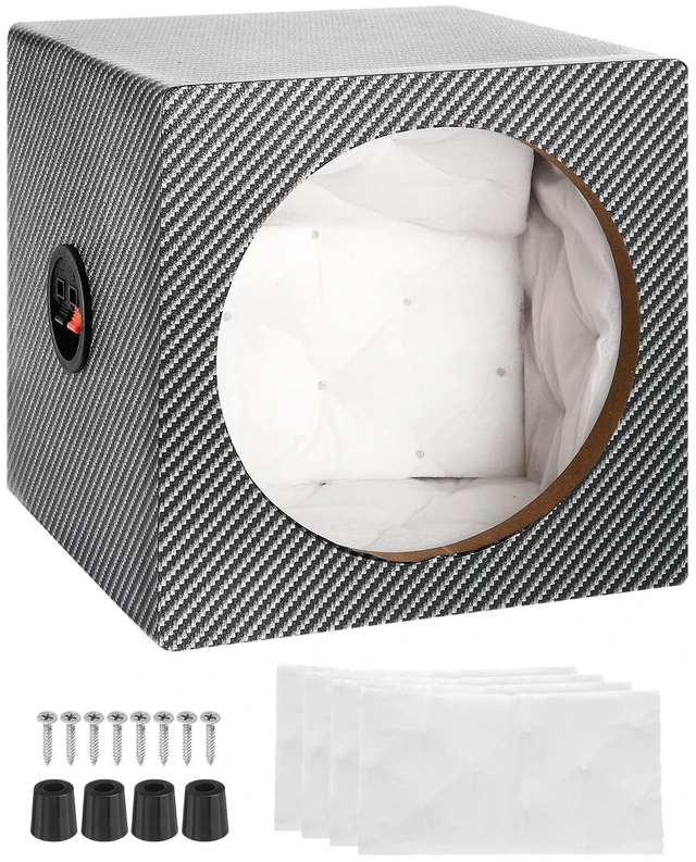 Main image of MECCANIXITY 6.5" Ported Wooden Speaker Enclosure Black White Single Vented