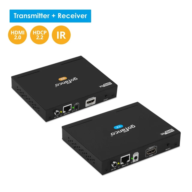 Alt view image 3 of 5 - gofanco 4K HDMI Extender Over IP, Matrix Configurable Kit (1TX & 1RX)