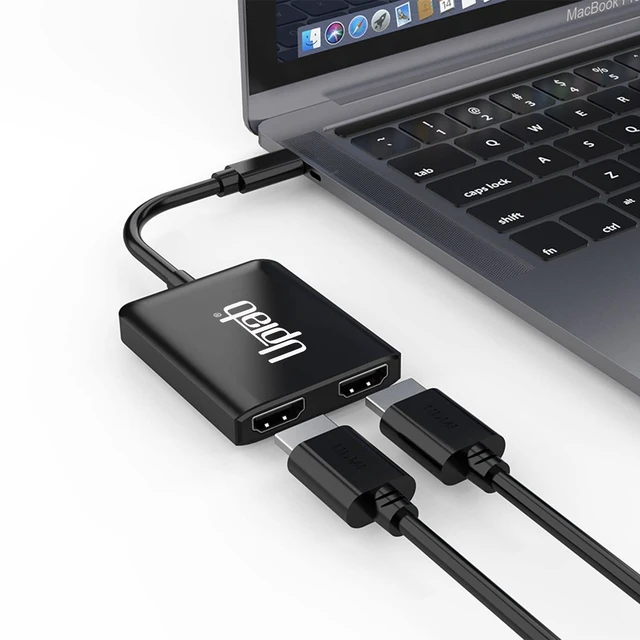 Alt view image 2 of 5 - uptab USB-C to Dual HDMI Adapter 4K 60Hz Splitter, Windows Only