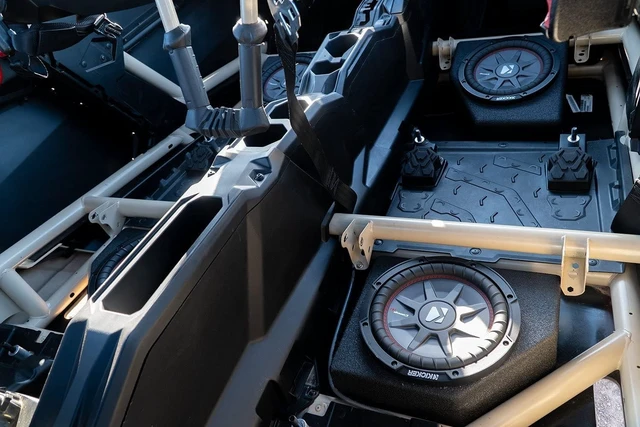 Alt view image 5 of 5 - UTV Stereo 10" Rear Underseat Subwoofer Box for Can-Am Maverick X3